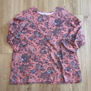 Blair Floral Top in Pink and Blue